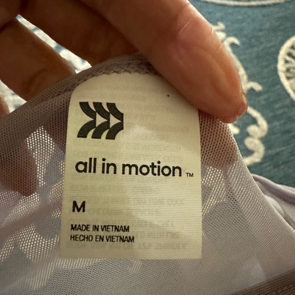 ALL IN MOTION Mesh Crop Top Short Sleeves Summer Casual Medium BNWT - Picture 3 of 5